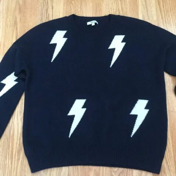 Rails Presley Lighting Bolt Sweater Wool Cashmere Size S - Picture 5 of 9